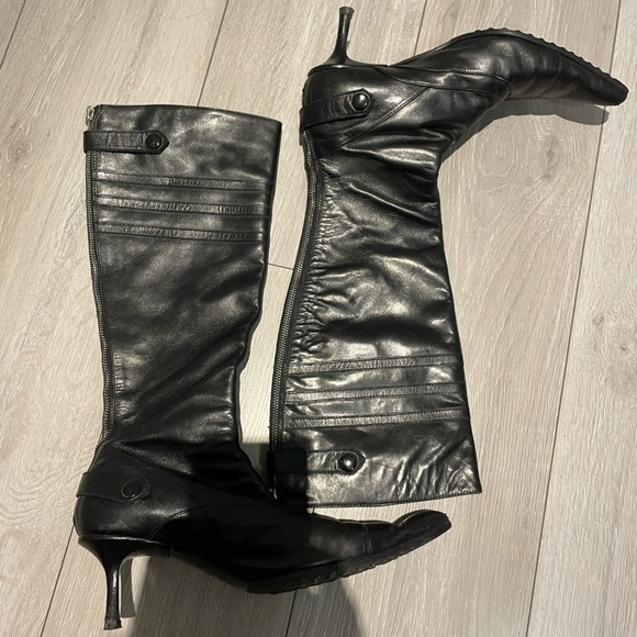 Browns Couture Heeled Leather Boots - Picture 4 of 9